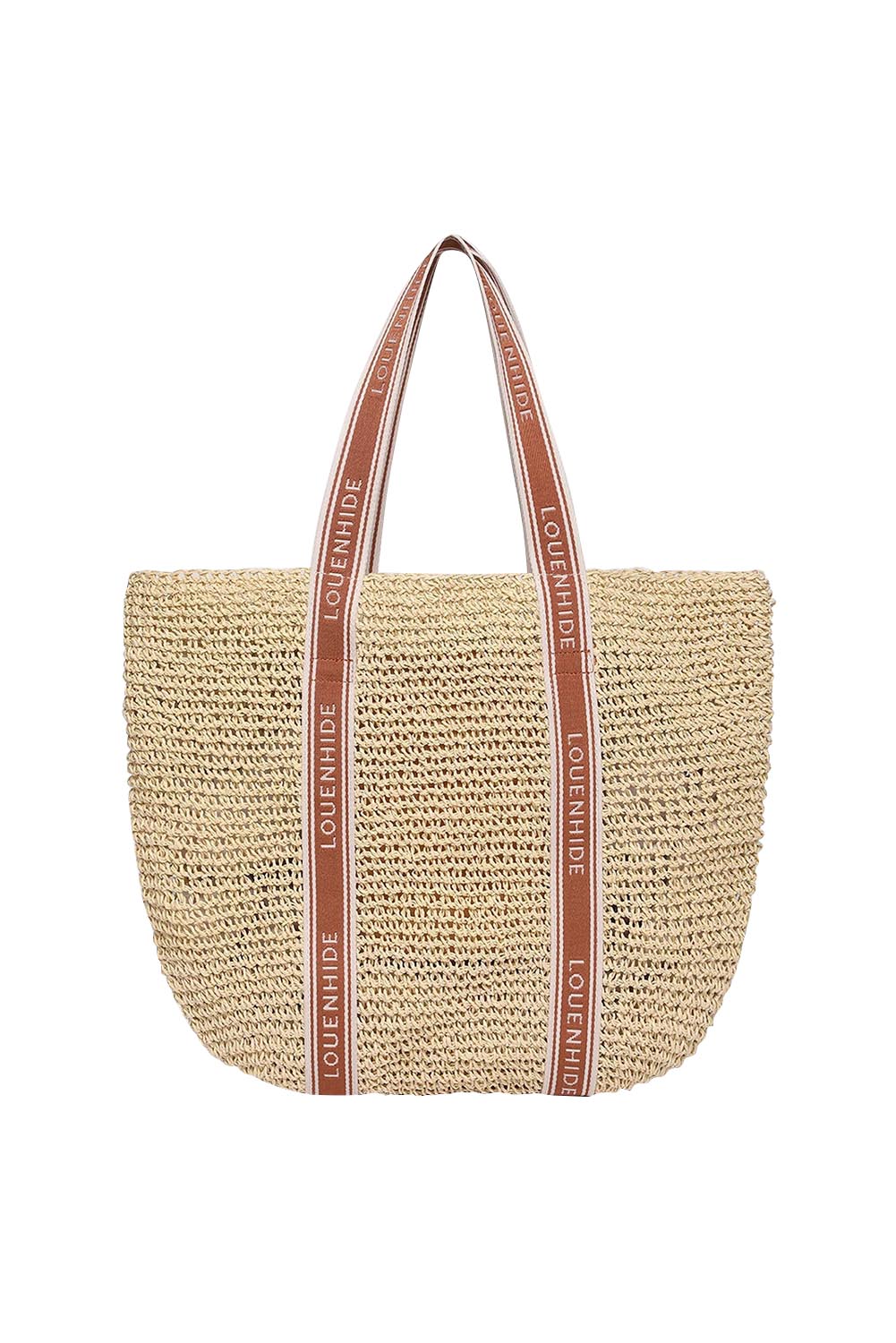 Product shot of the Bali Beach Bag - Naturalraffia in colour Naturalraffia, from the front