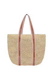 Product shot of the Bali Beach Bag - Naturalraffia in colour Naturalraffia, from the front