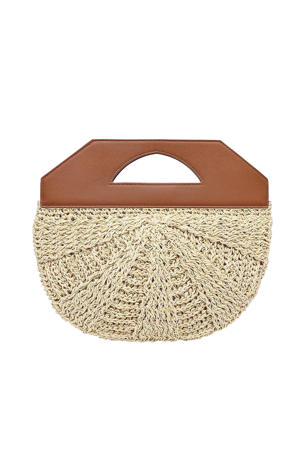 Product shot of the Carmella Bucket Bag in colour Naturtan, from the back