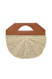 Product shot of the Carmella Bucket Bag in colour Naturtan, from the front