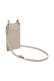 Product shot of the Suki Phone Bag in colour Almond, from the back