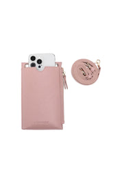 Product shot of the Suki Phone Bag in colour Dustypink (Pink), detail