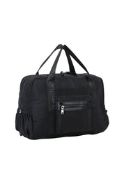 Product shot of the Jenn Nylon Travel Bag - Black in colour Black, from the back