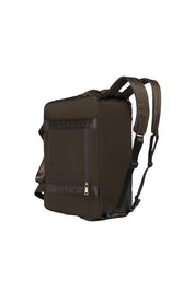 Product shot of the Jenn Nylon Travel Bag - Chocolate in colour Chocolate, from the back