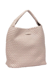 Product shot of the Gabby Woven Shoulder Bag in colour Malt, detail