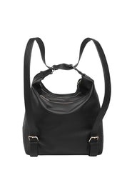 Product shot of the Miley Convertible Backpack - Black in colour Black, showing detail