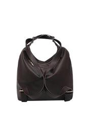 Product shot of the Miley Convertible Backpack - Chocolate in colour Chocolate, from the back
