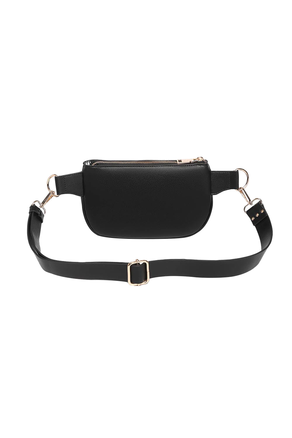 Product shot of the Lola Belt Bag - Black in colour Black, from the back