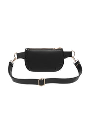 Product shot of the Lola Belt Bag - Black in colour Black, from the back