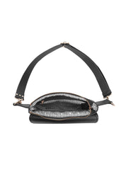 Product shot of the Lola Belt Bag - Black in colour Black, from the back