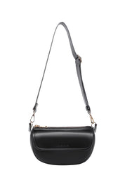 Product shot of the Lola Belt Bag - Black in colour Black, showing detail