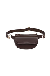 Product shot of the Lola Belt Bag - Chocolate in colour Chocolate, from the front