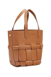 Product shot of the Bettina Bucket Bag in colour Tan, detail