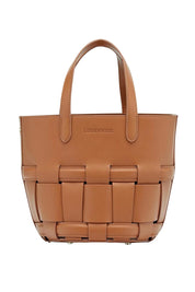 Product shot of the Bettina Bucket Bag in colour Tan, detail