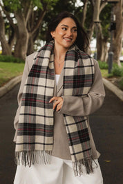 Essex Check Scarf – Charcoal