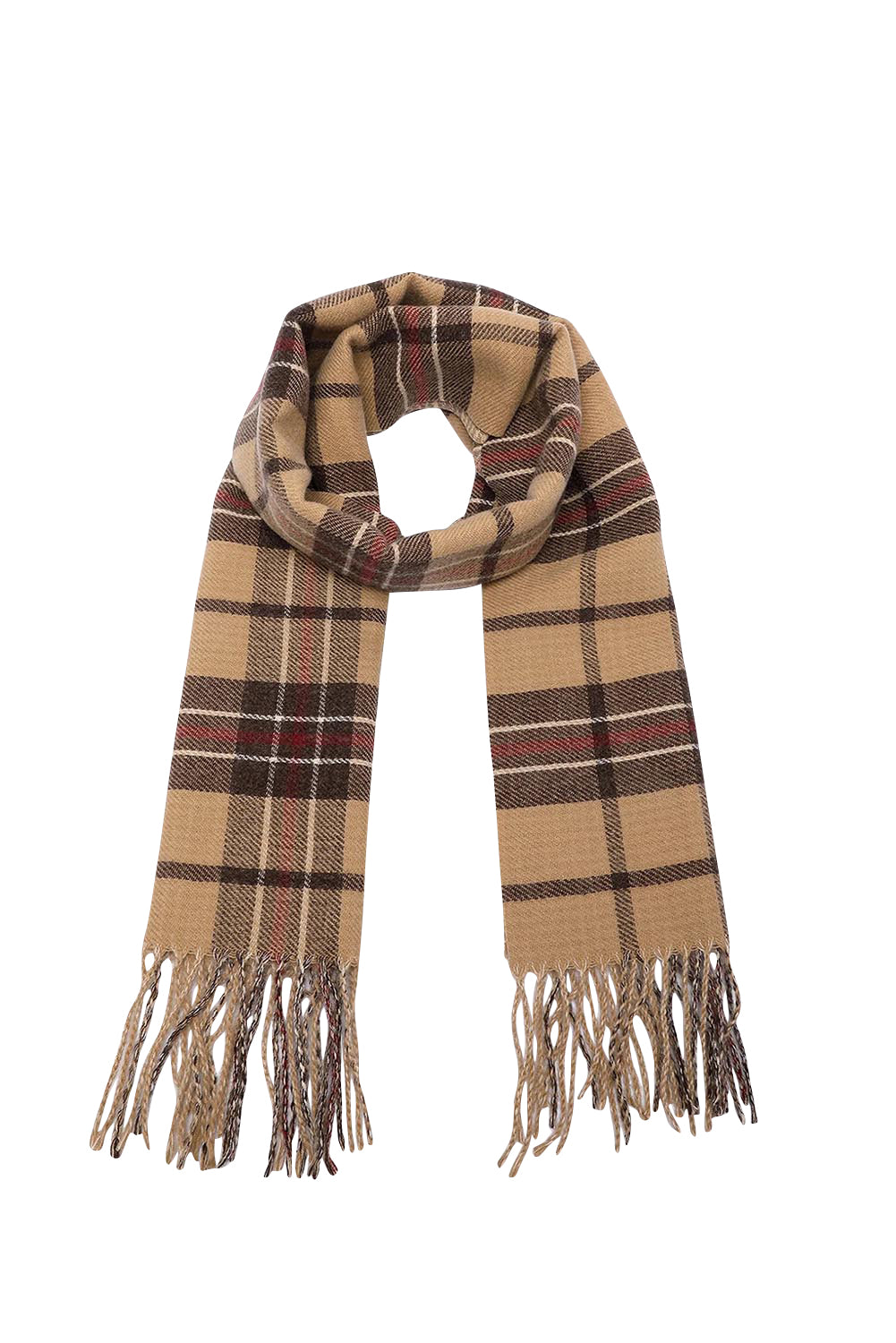 Essex Check Scarf – Honey