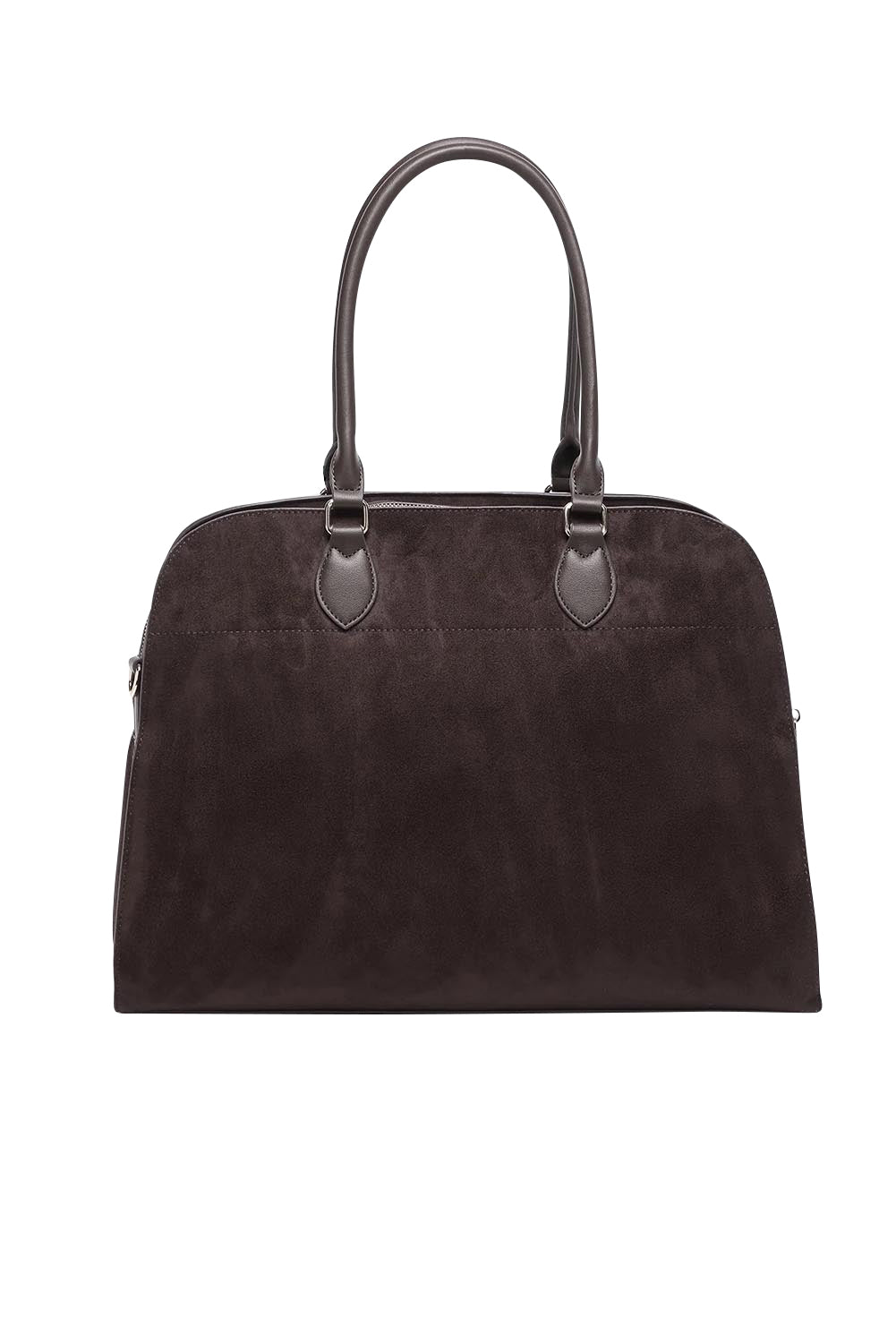 Product shot of the Blaire Tote Bag in colour ChocSuede, from the back
