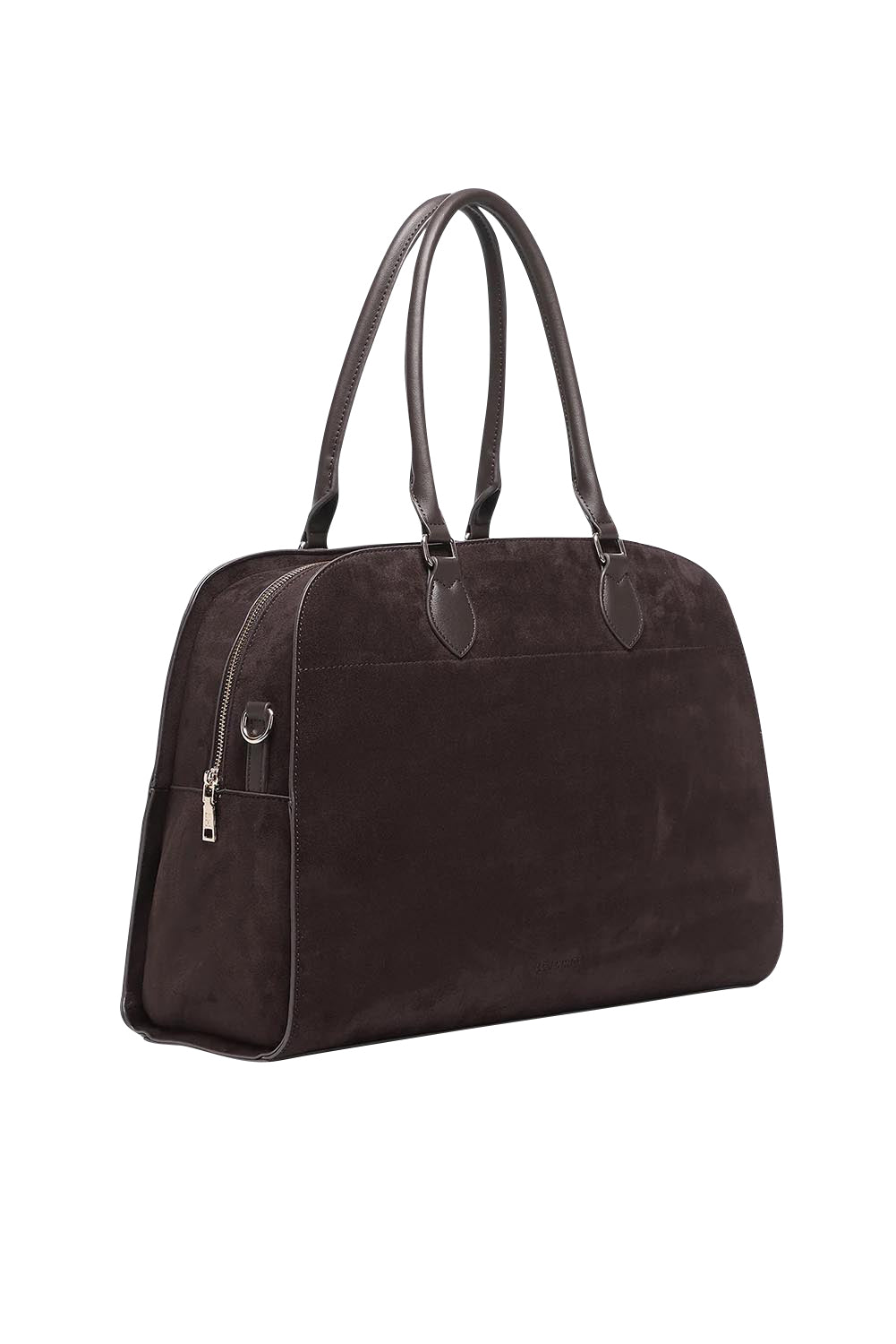 Product shot of the Blaire Tote Bag in colour ChocSuede, detail