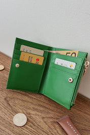 Product shot of the Lily Wallet - Applegreen in colour Applegreen, from the back