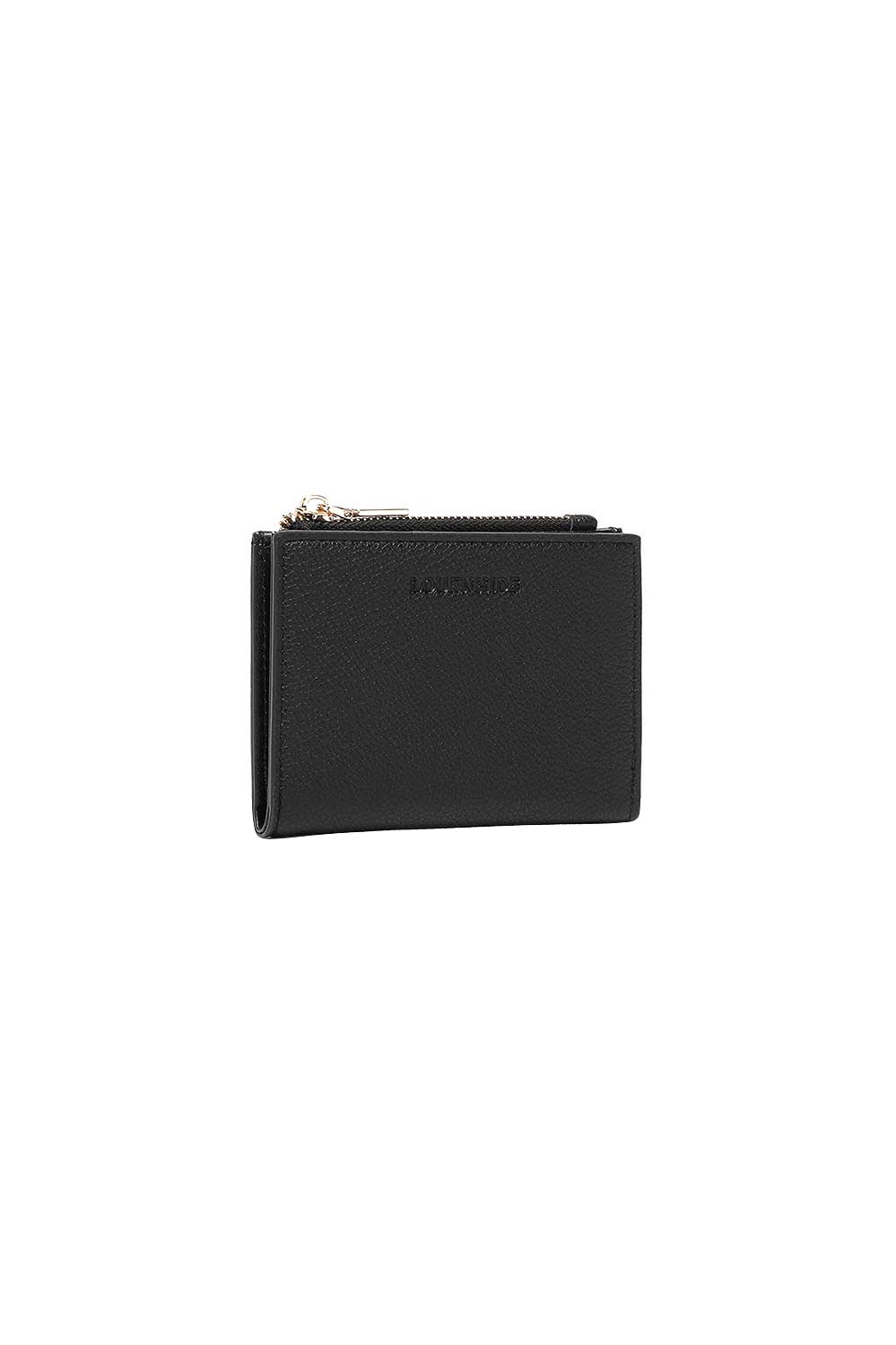 Product shot of the Lily Wallet - Black in colour Black, showing detail