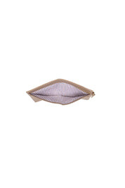 Product shot of the Lily Wallet - Camel in colour Camel, showing detail