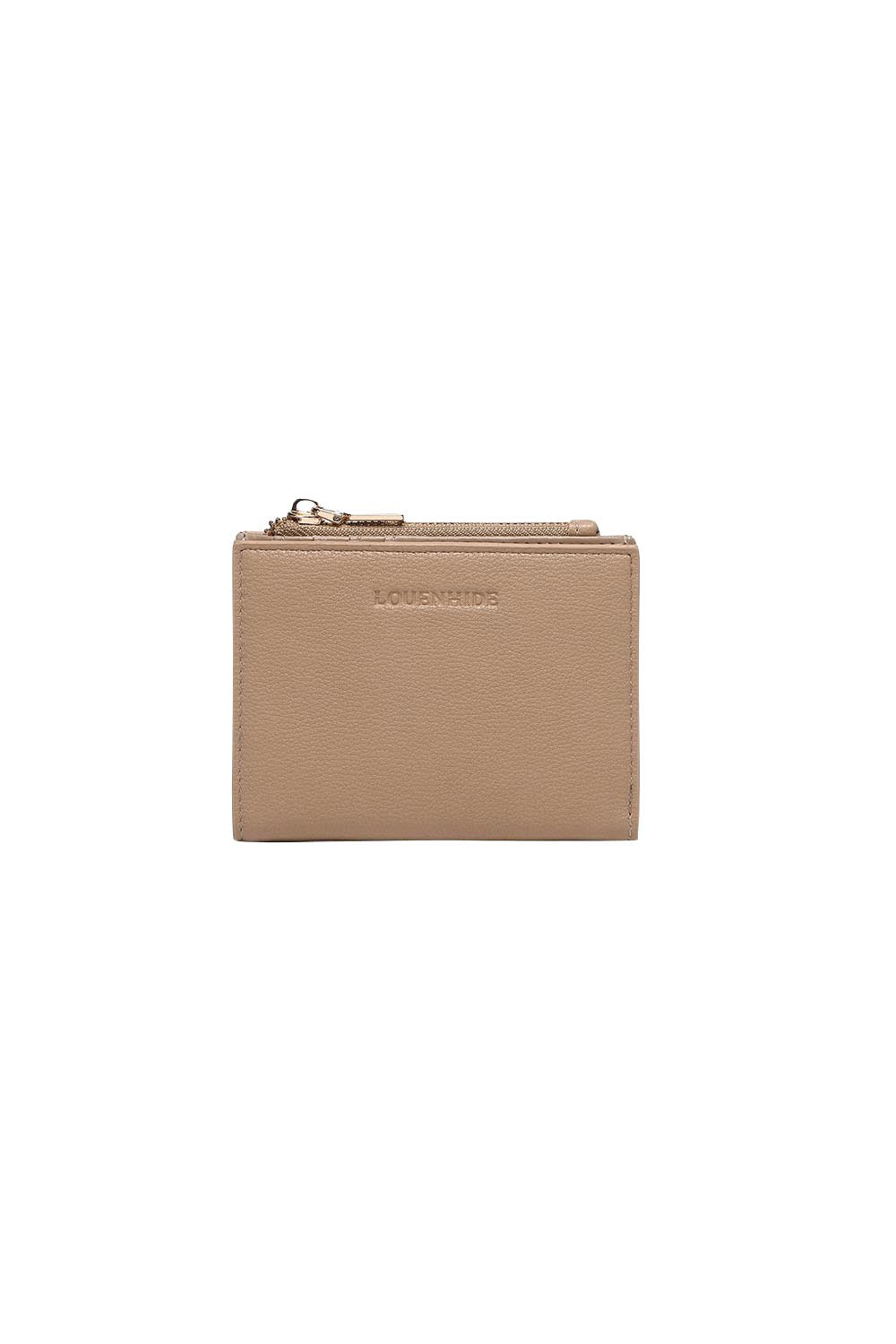 Product shot of the Lily Wallet - Camel in colour Camel, from the front