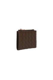 Product shot of the Lily Wallet - Chocolate in colour Chocolate, showing detail