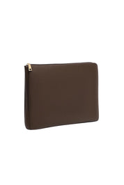 Product shot of the Liv Laptop Sleeve in colour Chocolate, detail