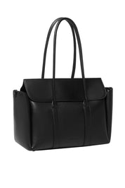Product shot of the Leighton Tote Bag in colour Black (Black), detail