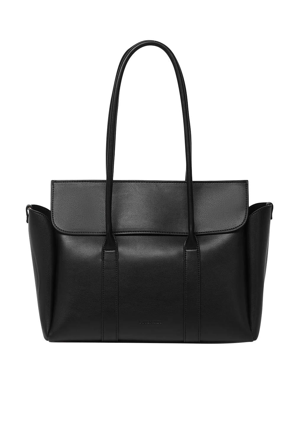 Product shot of the Leighton Tote Bag in colour Black (Black), detail