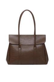 Product shot of the Leighton Tote Bag in colour Chocolate, detail