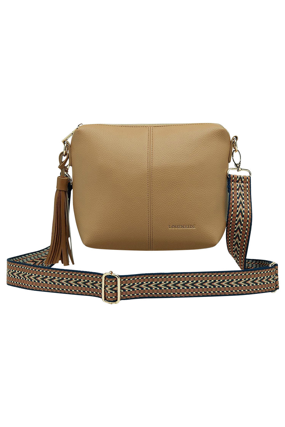 Product shot of the Kasey Crossbody Bag in colour Latte, from the front