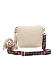 Product shot of the Kasey Crossbody Bag in colour Linen, from the front