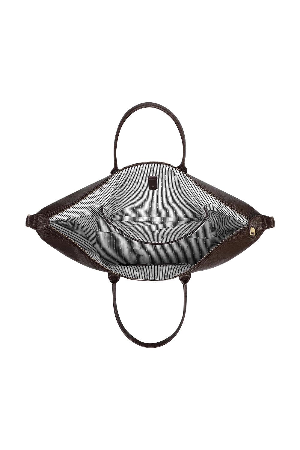 Product shot of the Ohio Overnight Bag in colour Chocolate, detail
