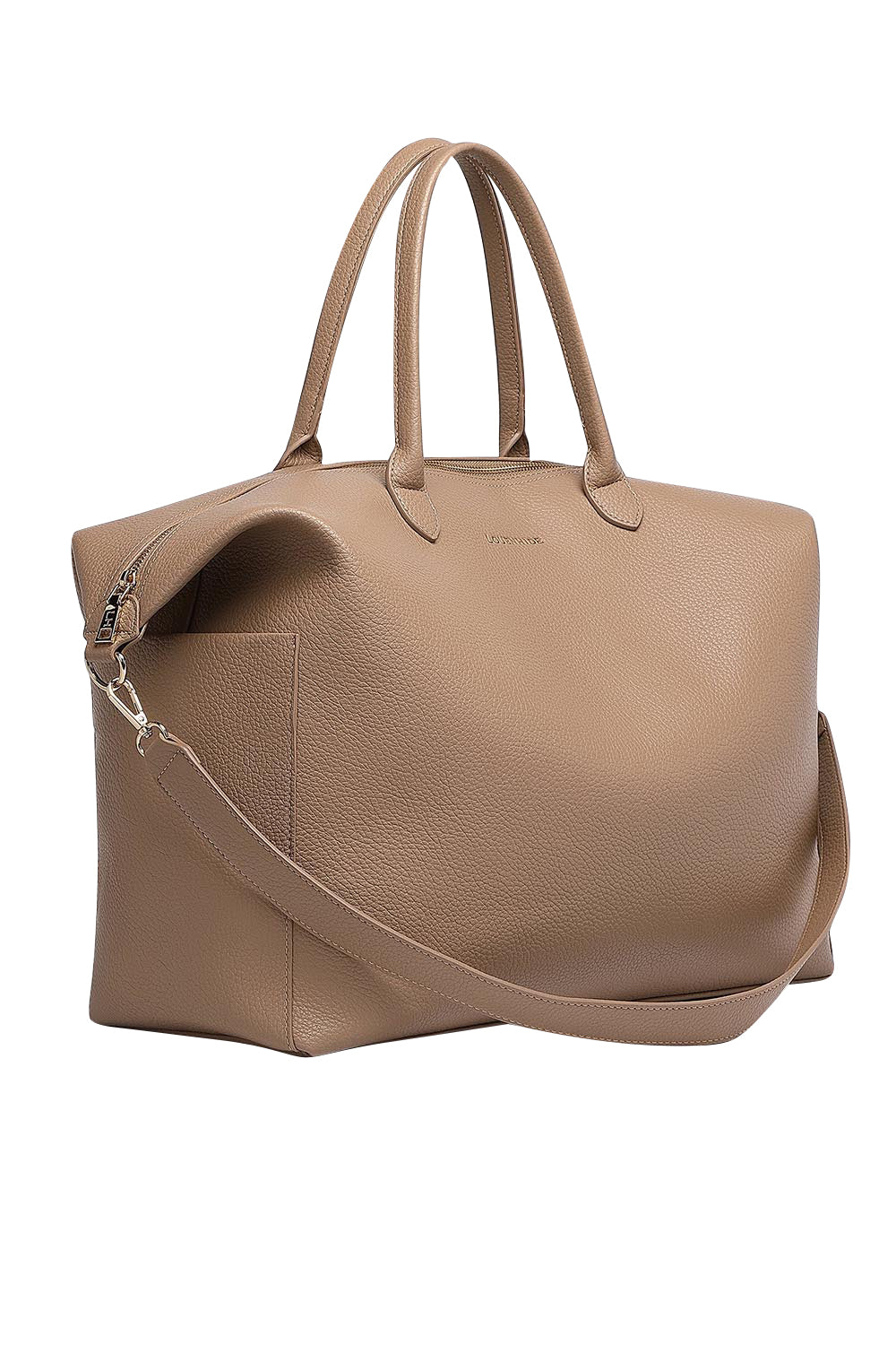 Product shot of the Ohio Overnight Bag in colour Frappe, detail