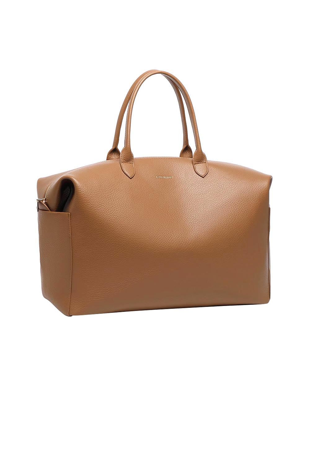 Product shot of the Ohio Overnight Bag - Nutmeg in colour Nutmeg, showing detail