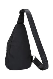 Product shot of the Boyd Nylon Sling Bag in colour Black (Black), from the back