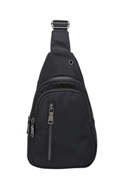 Product shot of the Boyd Nylon Sling Bag in colour Black (Black), detail