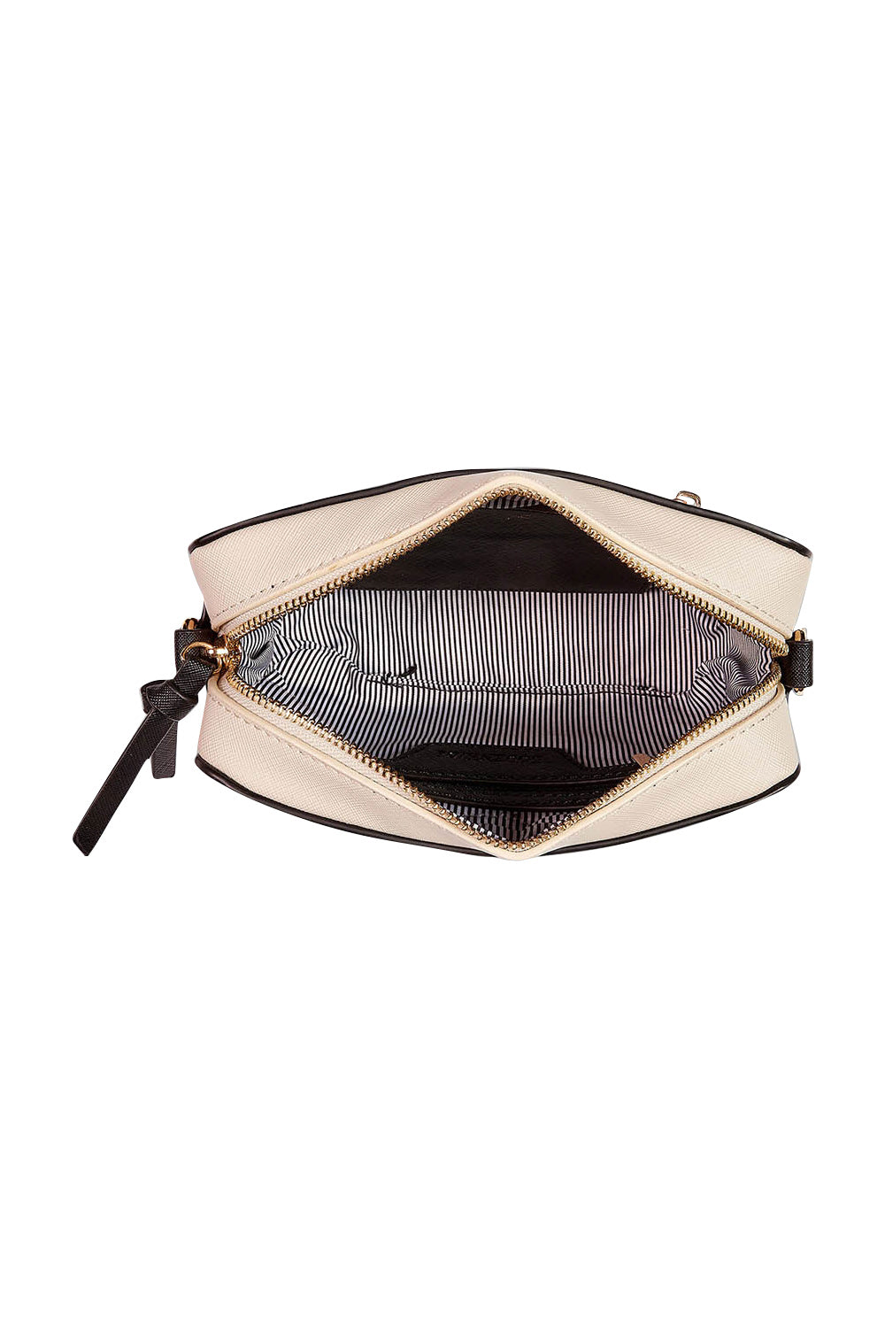 Product shot of the Xanthe Crossbody Bag in colour Black (Black), detail