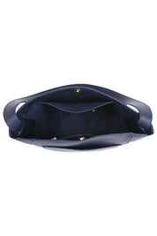 Product shot of the Farrell Shoulder Bag in colour Navy (Blue), detail