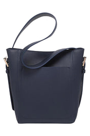 Product shot of the Farrell Shoulder Bag in colour Navy (Blue), detail