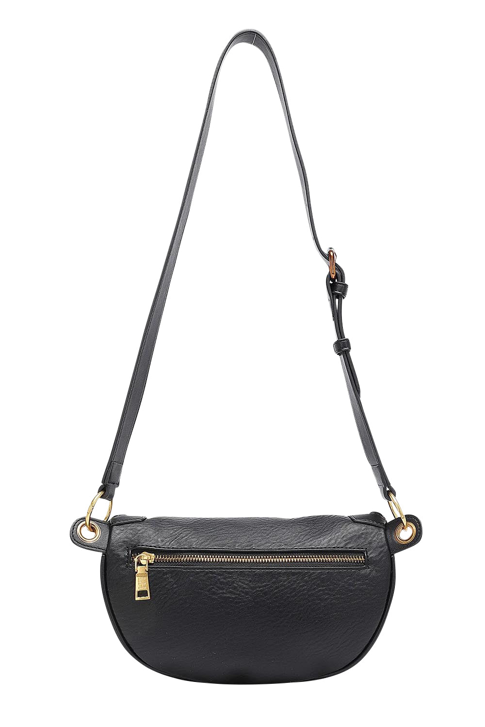 Product shot of the Joey Sling Bag in colour Black (Black), from the back
