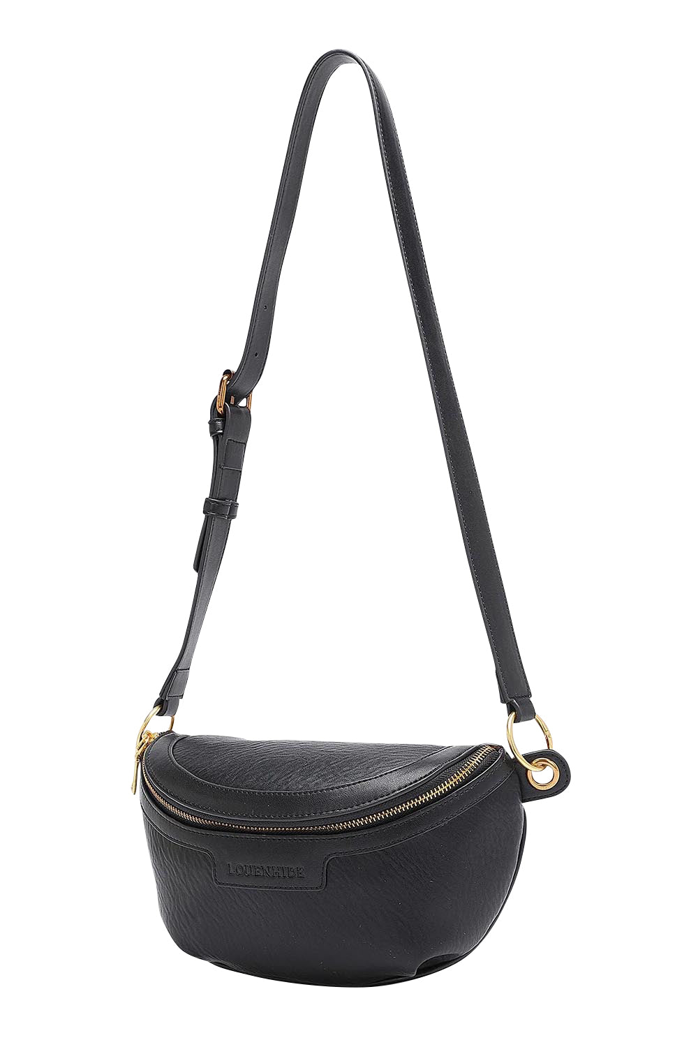 Product shot of the Joey Sling Bag in colour Black (Black), detail