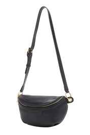 Product shot of the Joey Sling Bag in colour Black (Black), detail