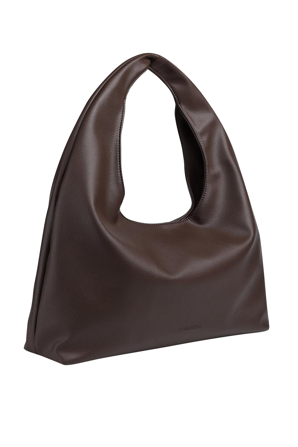 Product shot of the Monaco Shoulder Bag in colour Chocolate, detail