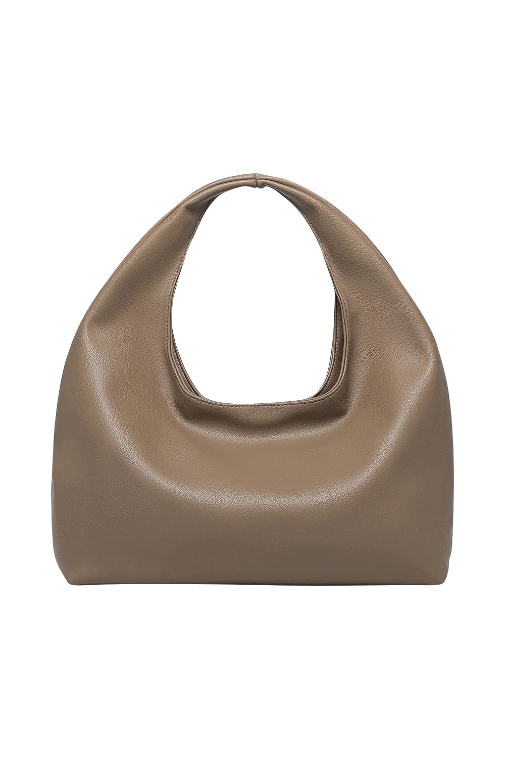 Product shot of the Monaco Shoulder Bag in colour Mocha, from the front