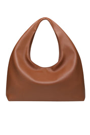 Product shot of the Monaco Shoulder Bag in colour Tan, from the back