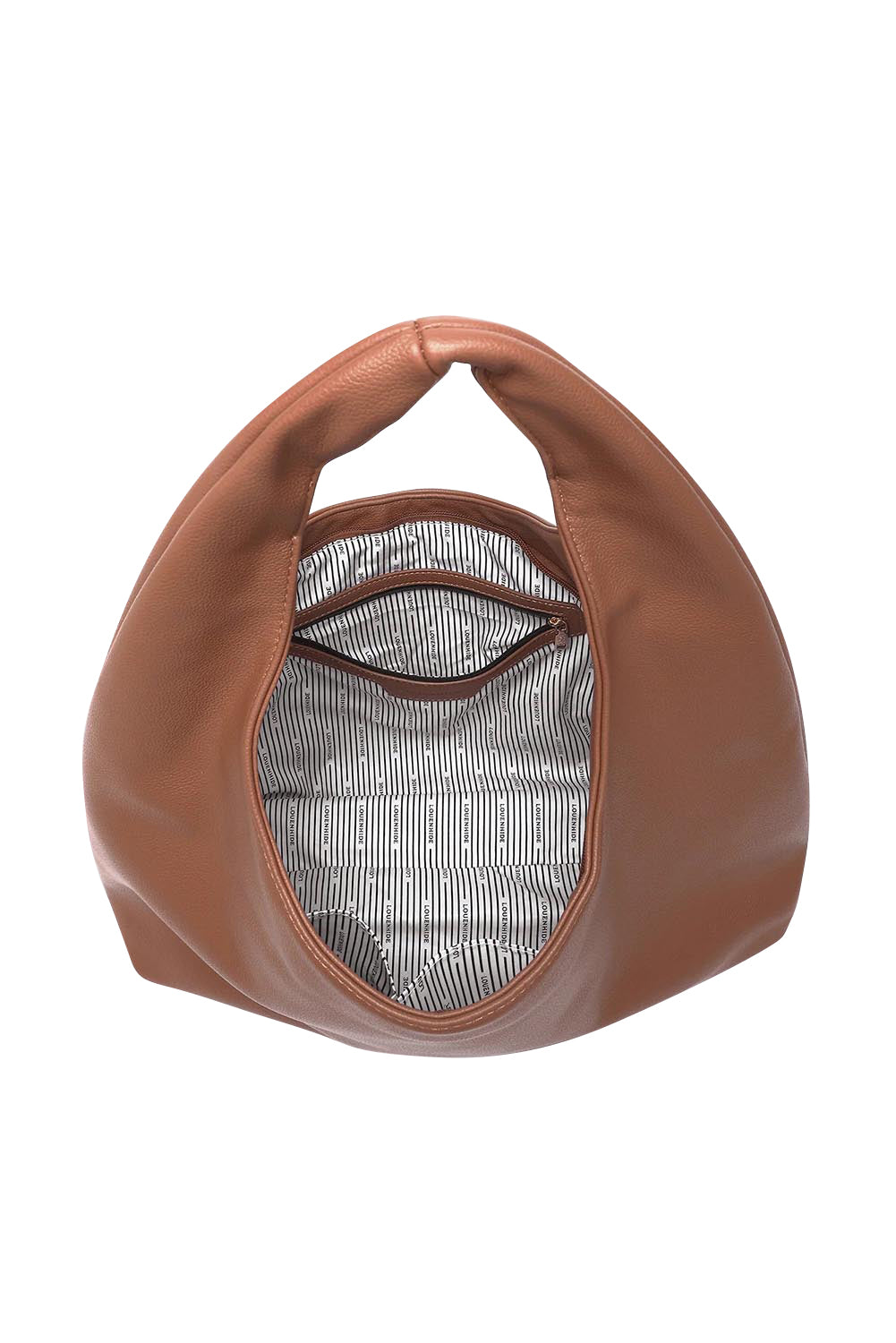 Product shot of the Monaco Shoulder Bag - Toffee in colour Toffee, showing detail