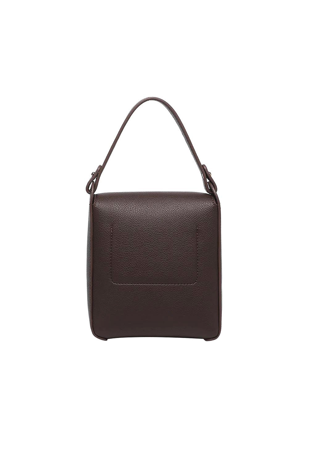 Product shot of the Bessie Crossbody Phone Bag - Chocolate in colour Chocolate, from the back