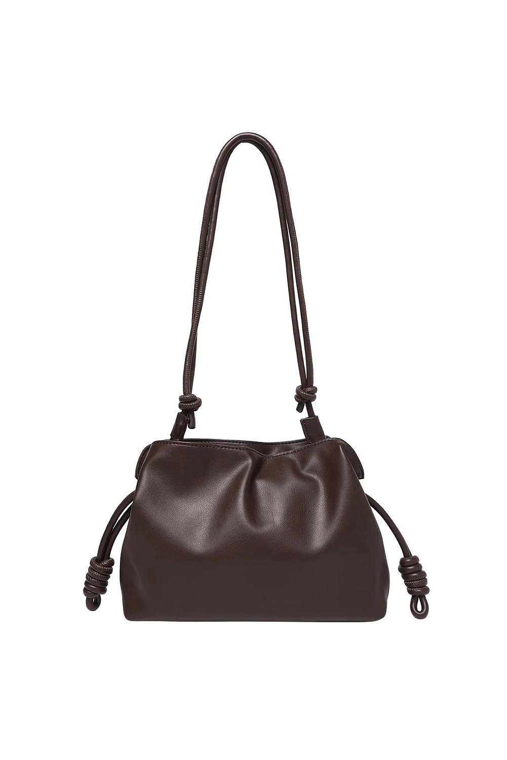 Product shot of the Yumi Crossbody Bag - Chocolate in colour Chocolate, from the back
